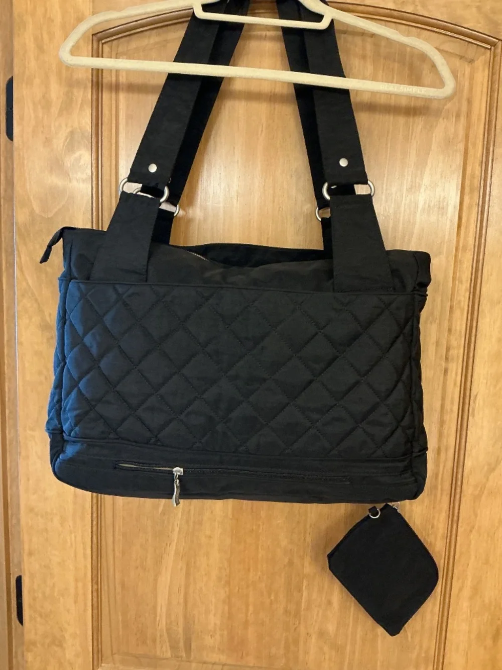 Baggalini Quilted Work/Travel Tote Black